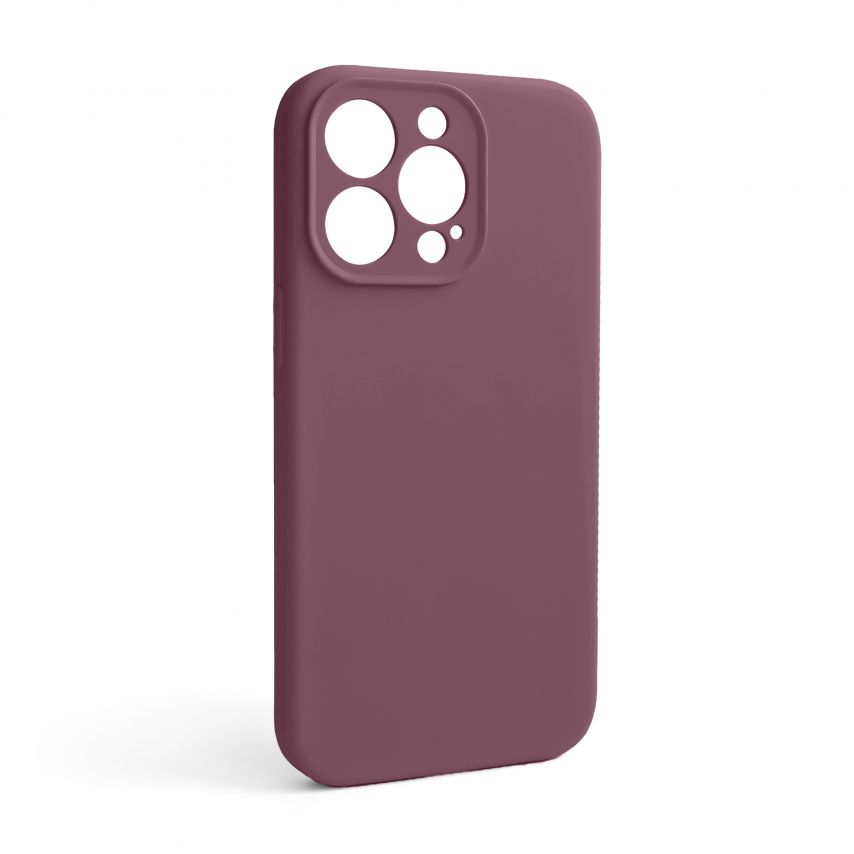 Чехол Full Silicone Case для Apple iPhone 13 Pro maroon (42) закрытая камера (без логотипа)