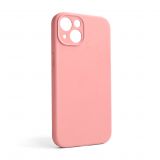 Чехол Full Silicone Case для Apple iPhone 13 light pink (12) закрытая камера (без логотипа)