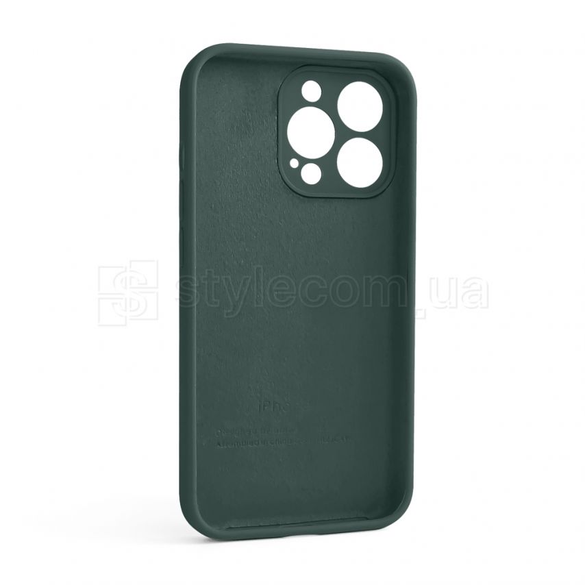 Чехол Full Silicone Case для Apple iPhone 13 Pro pine green (55) закрытая камера (без логотипа)