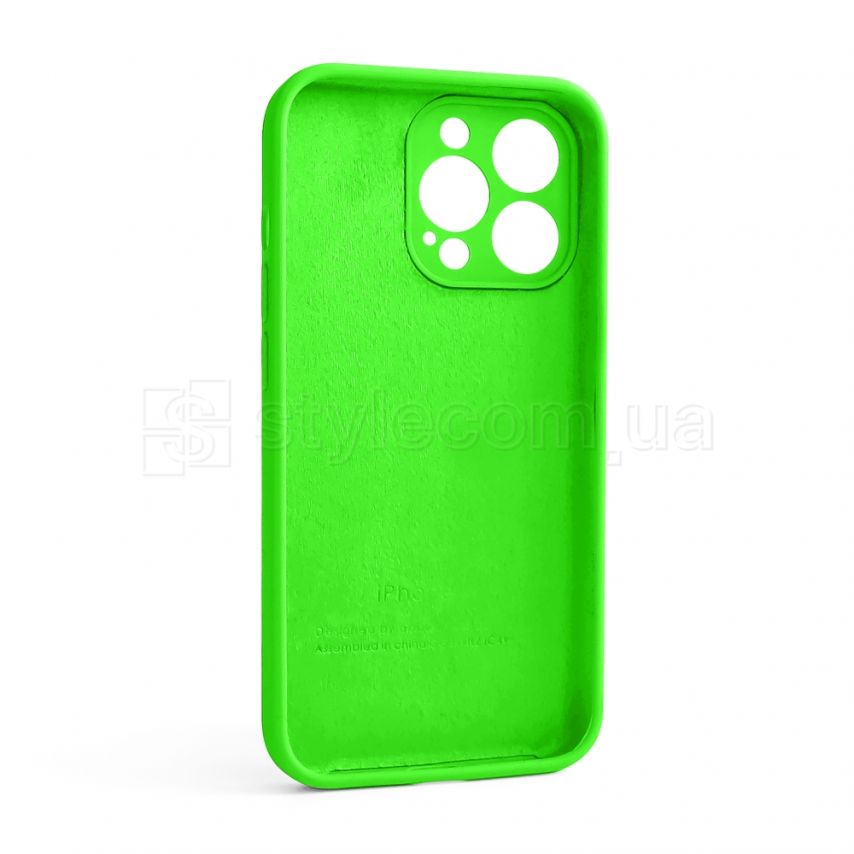 Чехол Full Silicone Case для Apple iPhone 13 Pro shiny green (40) закрытая камера (без логотипа)