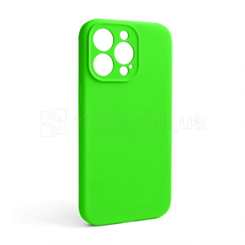 Чехол Full Silicone Case для Apple iPhone 13 Pro shiny green (40) закрытая камера (без логотипа)
