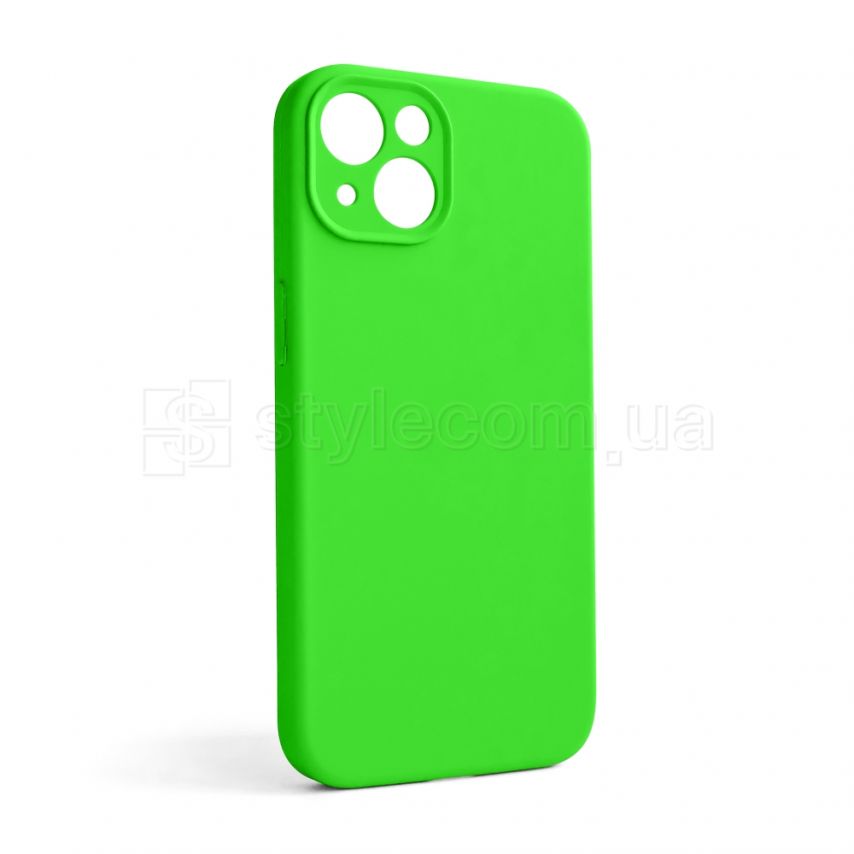 Чехол Full Silicone Case для Apple iPhone 13 shiny green (40) закрытая камера (без логотипа)