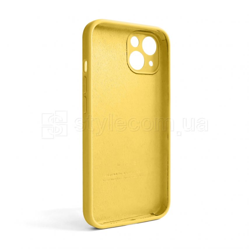 Чехол Full Silicone Case для Apple iPhone 13 yellow (04) закрытая камера (без логотипа)
