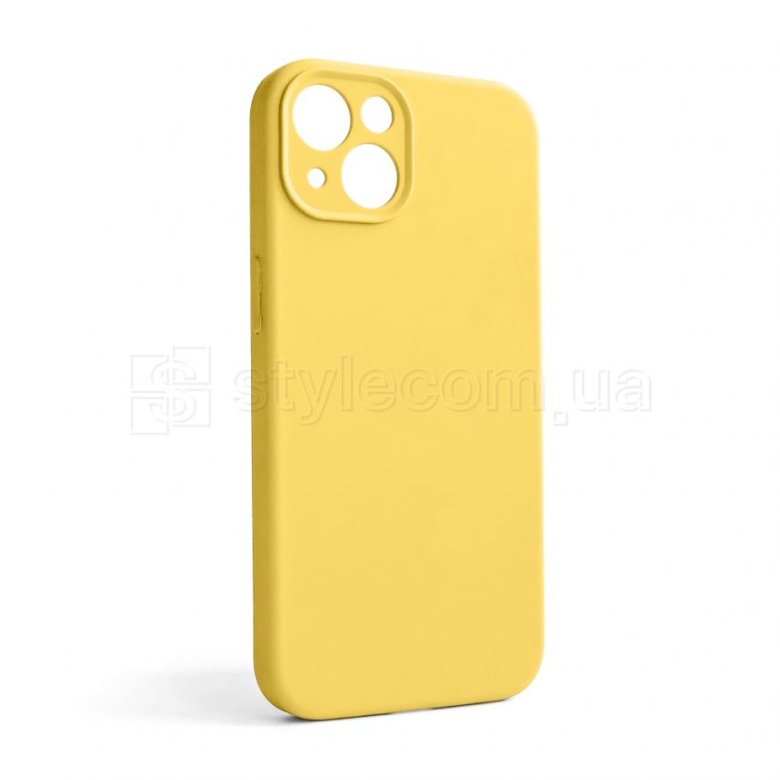 Чехол Full Silicone Case для Apple iPhone 13 yellow (04) закрытая камера (без логотипа)