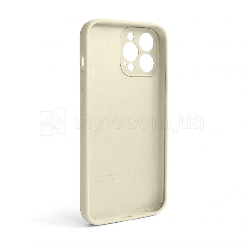 Чехол Full Silicone Case для Apple iPhone 13 Pro Max antique white (10) закрытая камера (без логотипа)