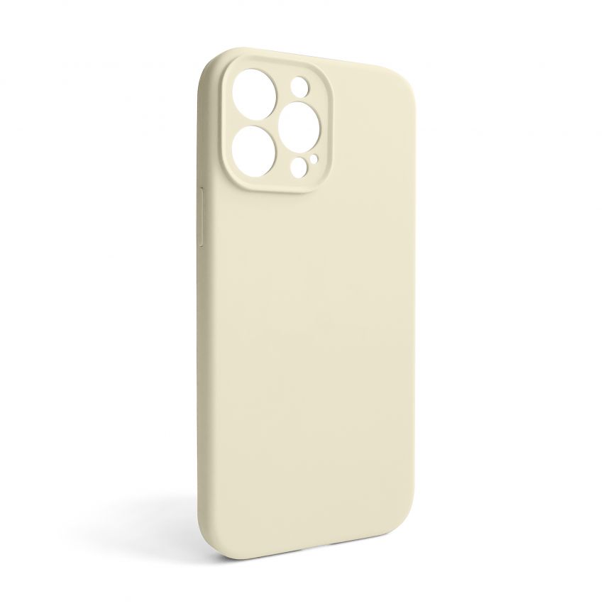 Чехол Full Silicone Case для Apple iPhone 13 Pro Max antique white (10) закрытая камера (без логотипа)