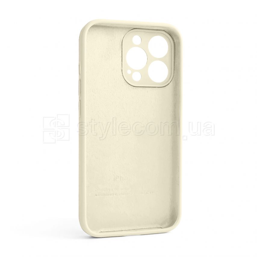 Чехол Full Silicone Case для Apple iPhone 13 Pro antique white (10) закрытая камера (без логотипа)