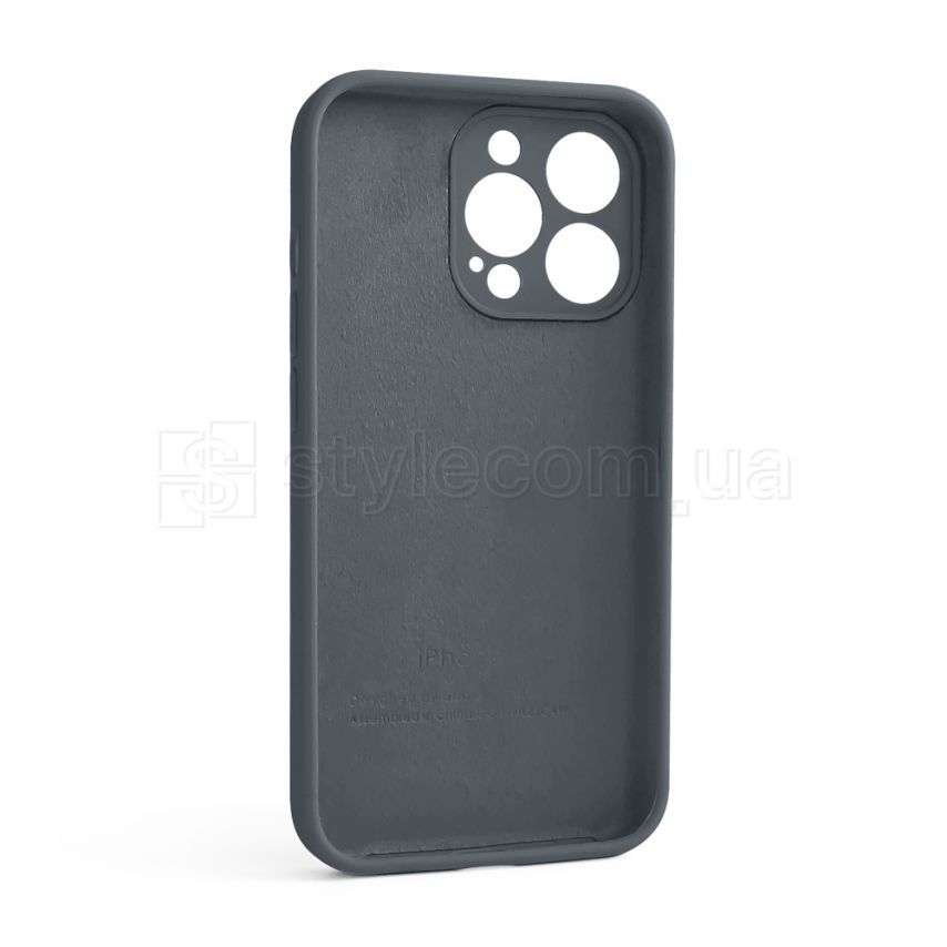 Чохол Full Silicone Case для Apple iPhone 13 Pro dark grey (15) закрита камера (без логотипу)