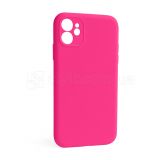 Чехол Full Silicone Case для Apple iPhone 12 shiny pink (38) закрытая камера (без логотипа)