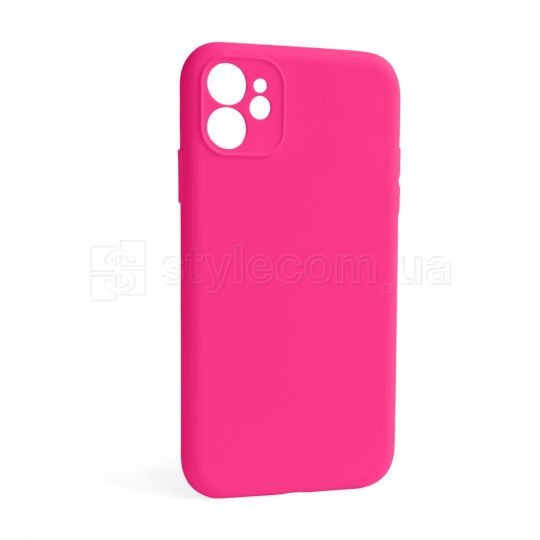 Чехол Full Silicone Case для Apple iPhone 12 shiny pink (38) закрытая камера (без логотипа)