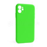Чехол Full Silicone Case для Apple iPhone 12 shiny green (40) закрытая камера (без логотипа)