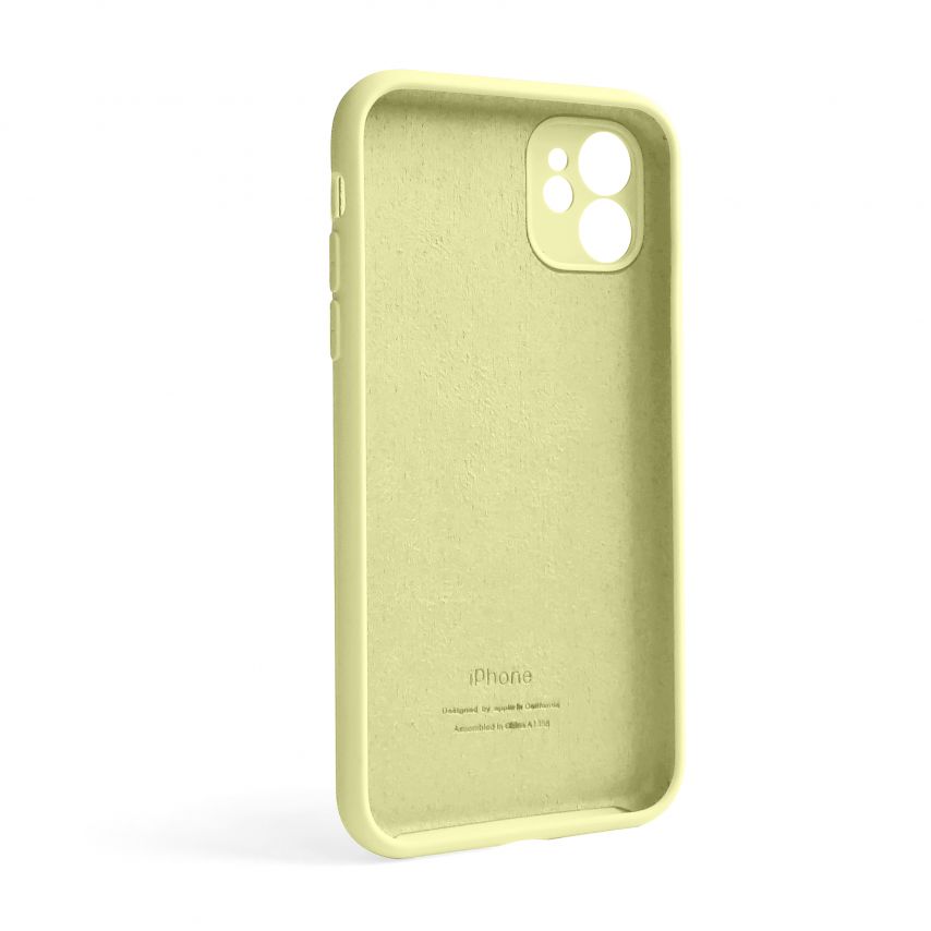 Чехол Full Silicone Case для Apple iPhone 12 mellow yellow (51) закрытая камера (без логотипа)