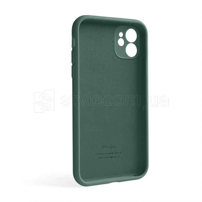 Чохол Full Silicone Case для Apple iPhone 12 pine green (55) закрита камера (без логотипу)