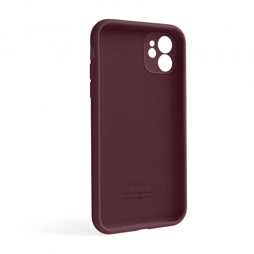 Чехол Full Silicone Case для Apple iPhone 12 plum (57) закрытая камера (без логотипа)
