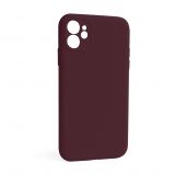 Чехол Full Silicone Case для Apple iPhone 12 plum (57) закрытая камера (без логотипа)