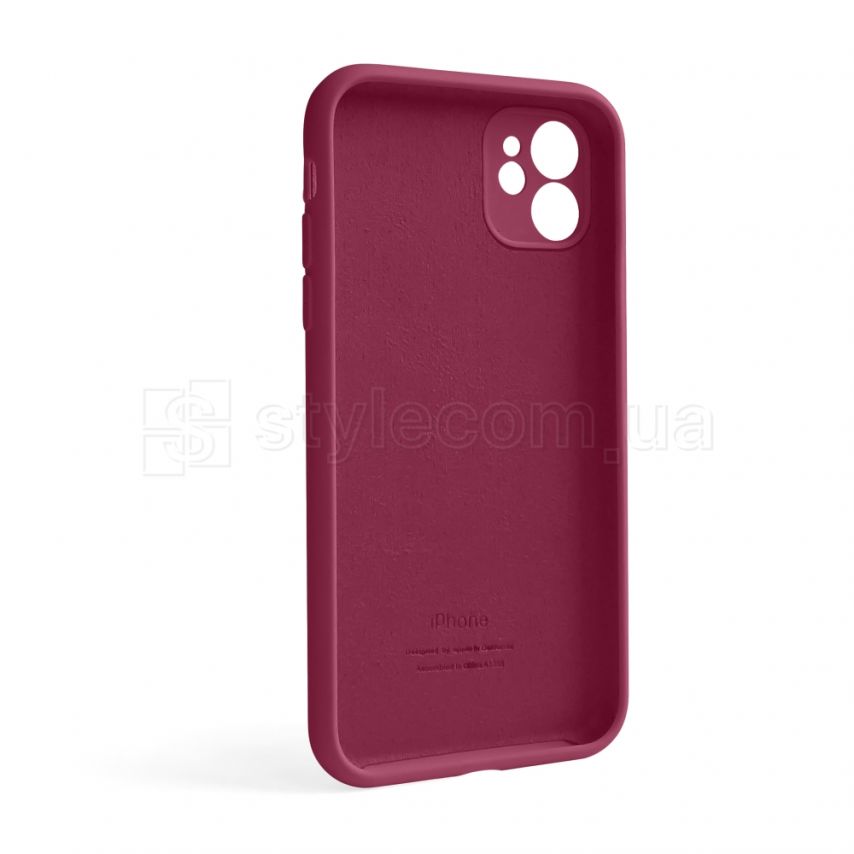 Чехол Full Silicone Case для Apple iPhone 12 rose red (37) закрытая камера (без логотипа)