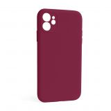 Чехол Full Silicone Case для Apple iPhone 12 rose red (37) закрытая камера (без логотипа)