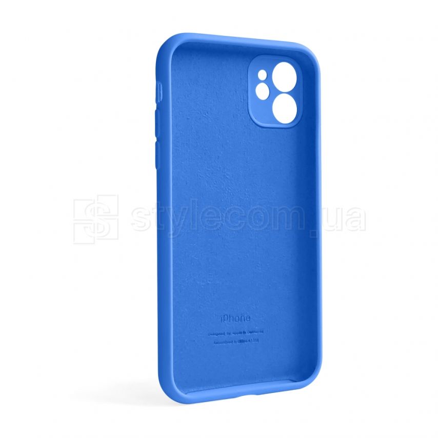 Чехол Full Silicone Case для Apple iPhone 12 royal blue (03) закрытая камера (без логотипа)