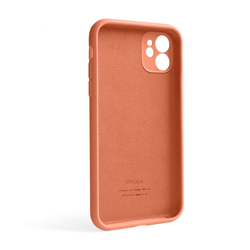Чехол Full Silicone Case для Apple iPhone 12 new peach (66) закрытая камера (без логотипа)
