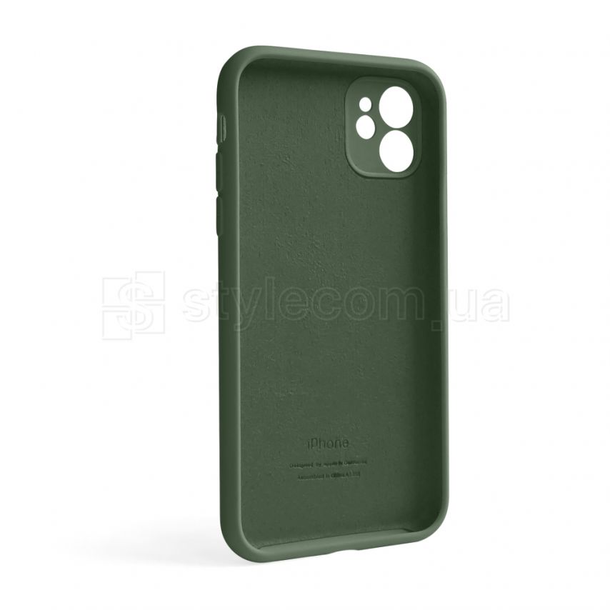 Чехол Full Silicone Case для Apple iPhone 12 atrovirens green (54) закрытая камера (без логотипа)