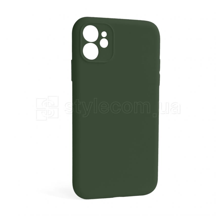 Чехол Full Silicone Case для Apple iPhone 12 atrovirens green (54) закрытая камера (без логотипа)