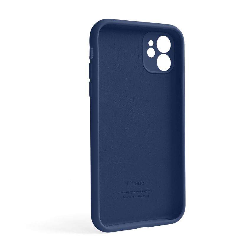 Чехол Full Silicone Case для Apple iPhone 12 blue cobalt (36) закрытая камера (без логотипа)