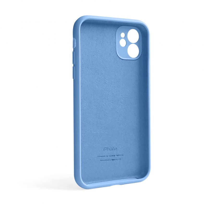 Чохол Full Silicone Case для Apple iPhone 12 cornflower (53) закрита камера (без логотипу)