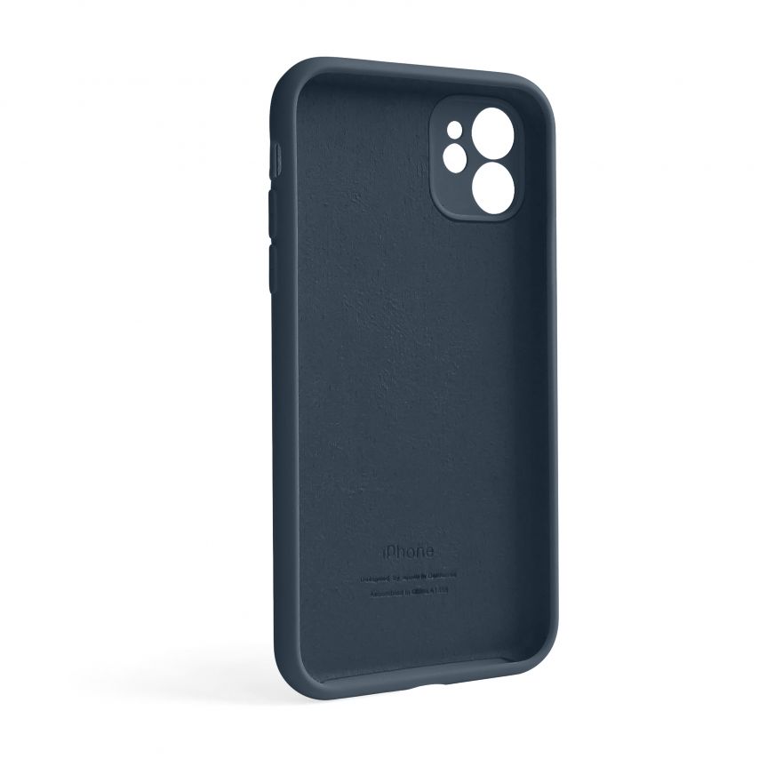 Чехол Full Silicone Case для Apple iPhone 12 cosmos blue (46) закрытая камера (без логотипа)