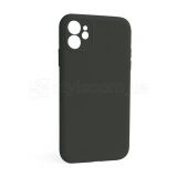 Чехол Full Silicone Case для Apple iPhone 12 dark olive (35) закрытая камера (без логотипа)