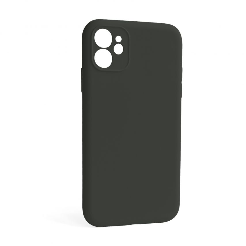 Чохол Full Silicone Case для Apple iPhone 12 dark olive (35) закрита камера (без логотипу)