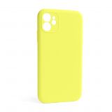 Чехол Full Silicone Case для Apple iPhone 12 flash lime (41) закрытая камера (без логотипа)