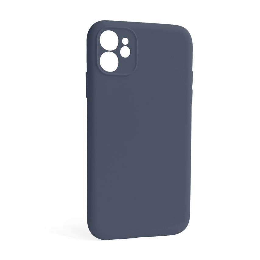 Чохол Full Silicone Case для Apple iPhone 12 lavender grey (28) закрита камера (без логотипу)