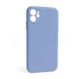 Чехол Full Silicone Case для Apple iPhone 12 light blue (05) закрытая камера (без логотипа)