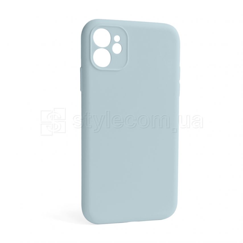 Чехол Full Silicone Case для Apple iPhone 12 sky blue (58) закрытая камера (без логотипа)