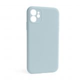 Чехол Full Silicone Case для Apple iPhone 12 sky blue (58) закрытая камера (без логотипа)