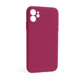Чехол Full Silicone Case для Apple iPhone 12 pomegranate (59) закрытая камера (без логотипа)
