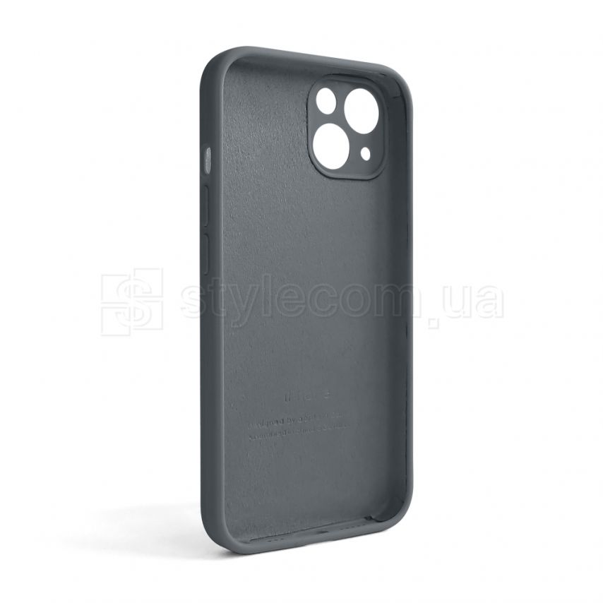 Чехол Full Silicone Case для Apple iPhone 13 dark grey (15) закрытая камера (без логотипа)