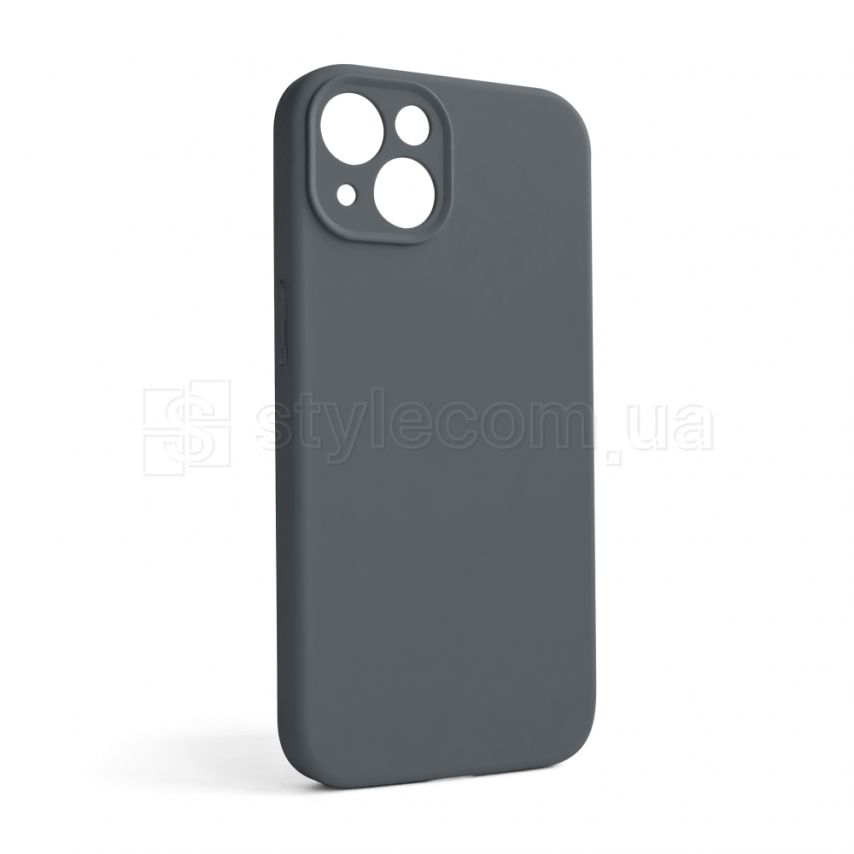 Чехол Full Silicone Case для Apple iPhone 13 dark grey (15) закрытая камера (без логотипа)