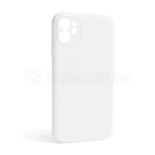 Чохол Full Silicone Case для Apple iPhone 12 white (09) закрита камера (без логотипу)