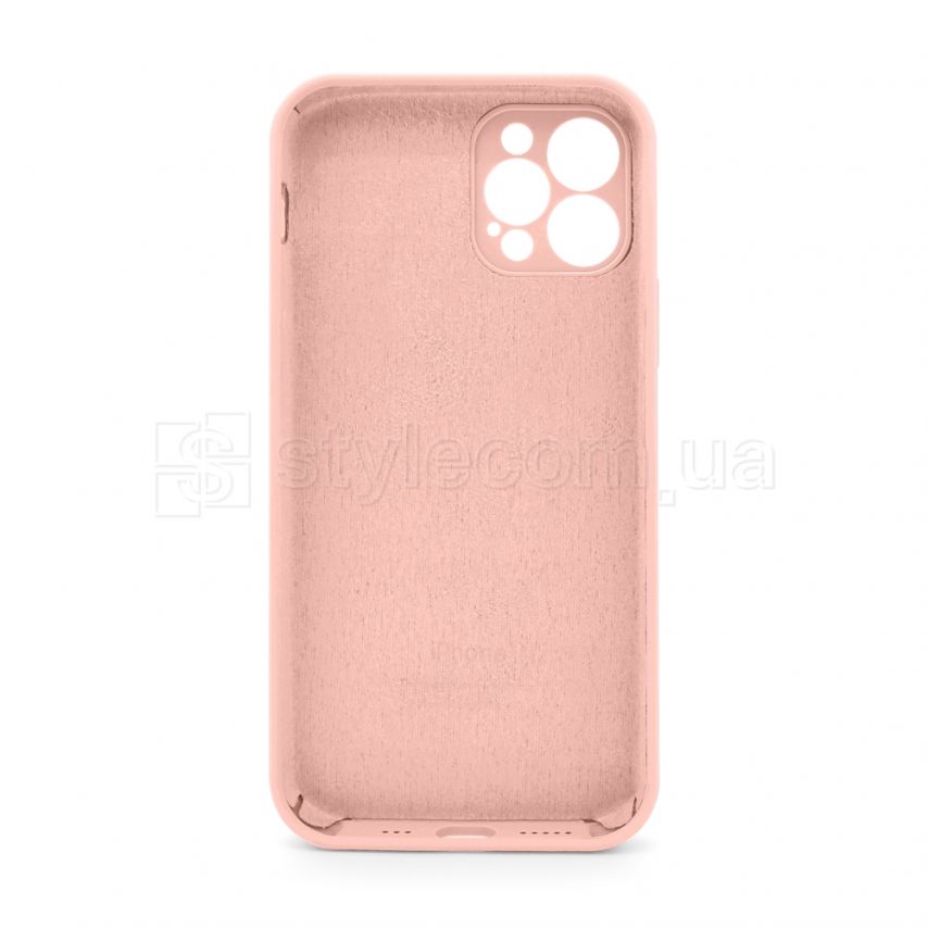 Чохол Full Silicone Case для Apple iPhone 12 Pro light pink (12) закрита камера (без логотипу)