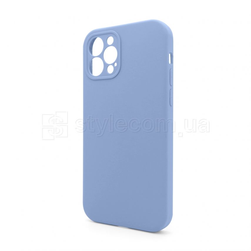 Чехол Full Silicone Case для Apple iPhone 12 Pro light blue (05) закрытая камера (без логотипа)