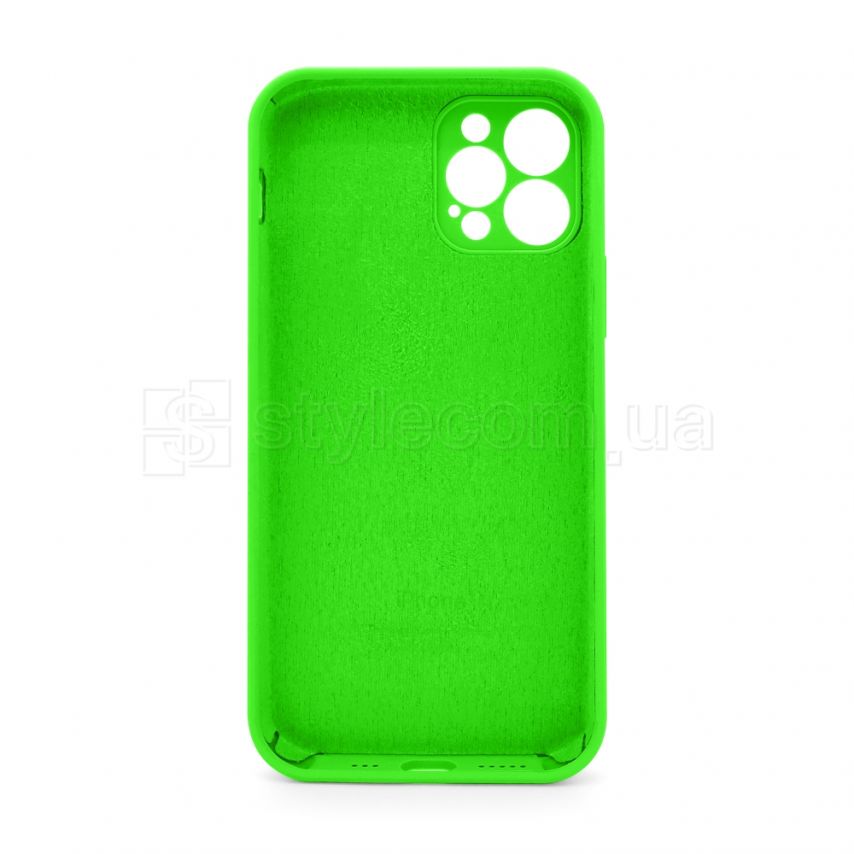 Чехол Full Silicone Case для Apple iPhone 12 Pro shiny green (40) закрытая камера (без логотипа)