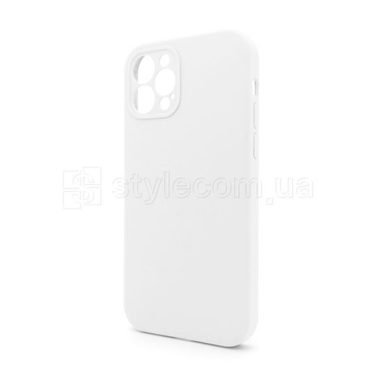 Чехол Full Silicone Case для Apple iPhone 12 Pro white (09) закрытая камера (без логотипа)