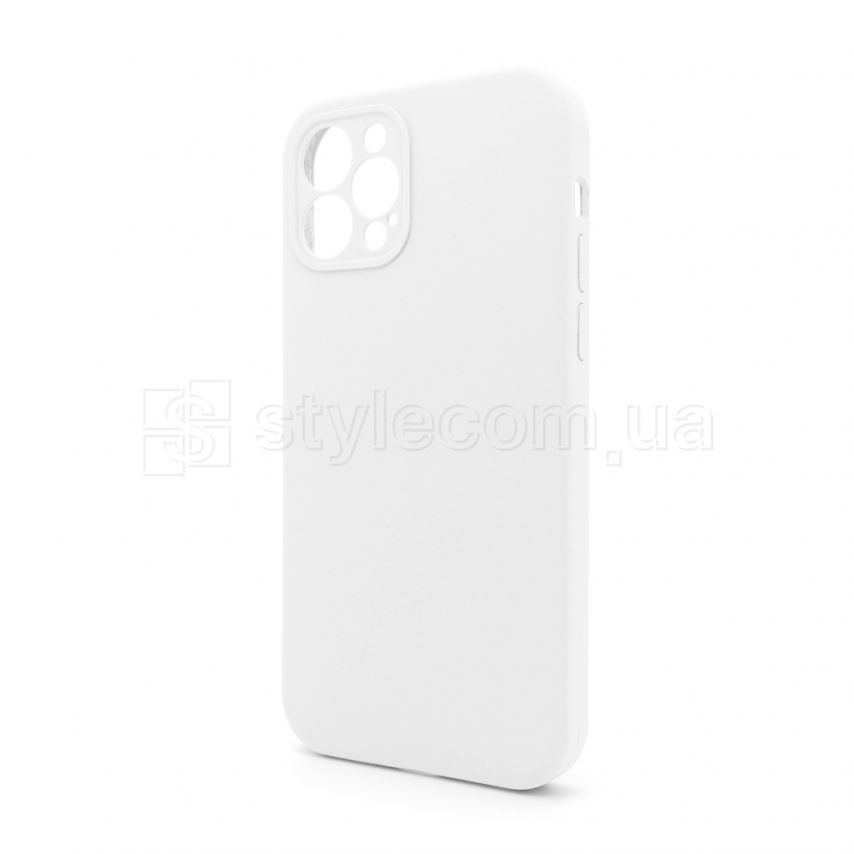 Чехол Full Silicone Case для Apple iPhone 12 Pro white (09) закрытая камера (без логотипа)