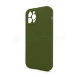 Чехол Full Silicone Case для Apple iPhone 12 Pro army green (45) закрытая камера (без логотипа)