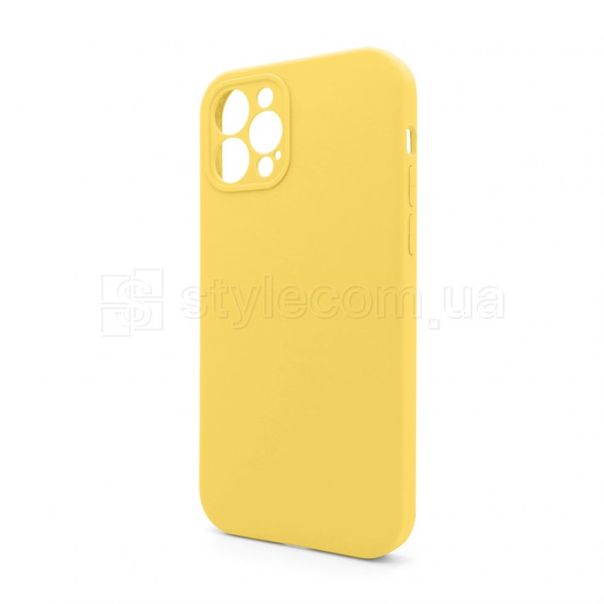 Чехол Full Silicone Case для Apple iPhone 12 Pro yellow (04) закрытая камера (без логотипа)