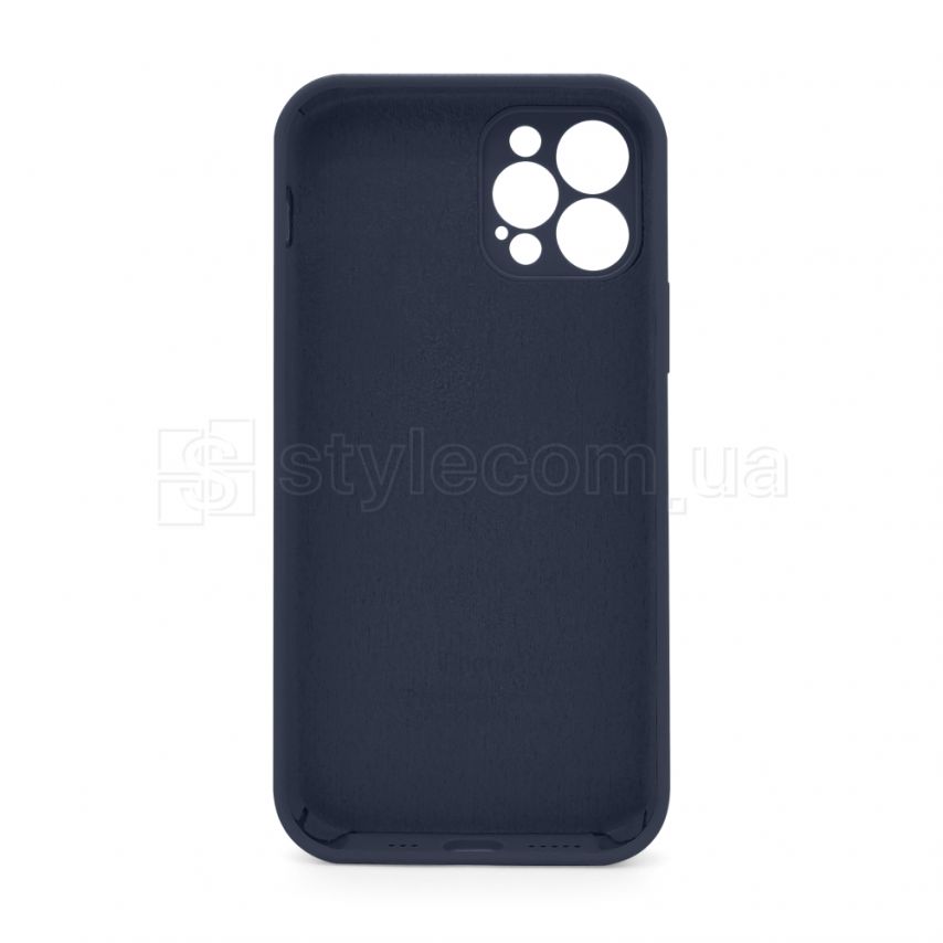 Чехол Full Silicone Case для Apple iPhone 12 Pro dark blue (08) закрытая камера (без логотипа)