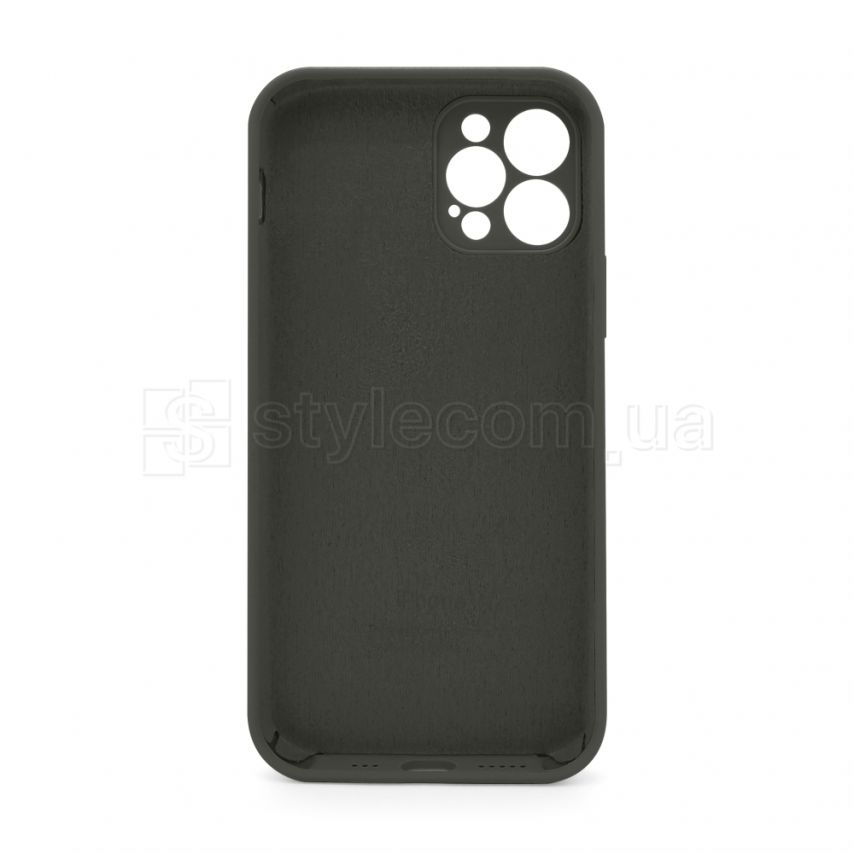 Чехол Full Silicone Case для Apple iPhone 12 Pro dark olive (35) закрытая камера (без логотипа)