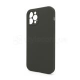 Чехол Full Silicone Case для Apple iPhone 12 Pro dark olive (35) закрытая камера (без логотипа)