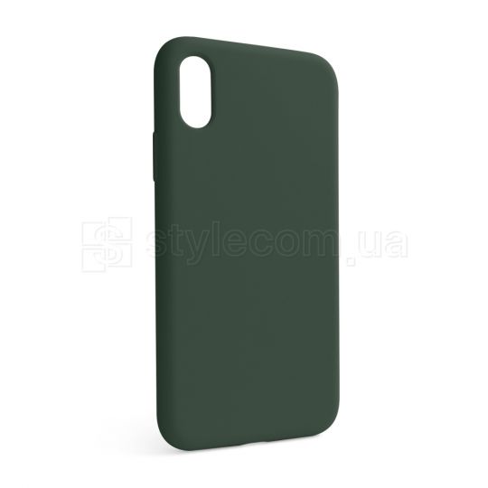 Чехол Full Silicone Case для Apple iPhone X, Xs atrovirens green (54) (без логотипа)